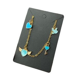 Blue lover charm bracelet